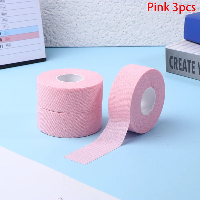 1 Climbing Finger Tape Self-adhesive Elastic Bandage Non-woven Wraps Qme 3 Roll Pink