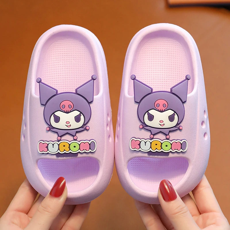 Hello Kitty Kuromi Cartoon Slippers Cute, Non-Slip, Soft-Soled Slippers Indoor and Bathroom Slippers Qme