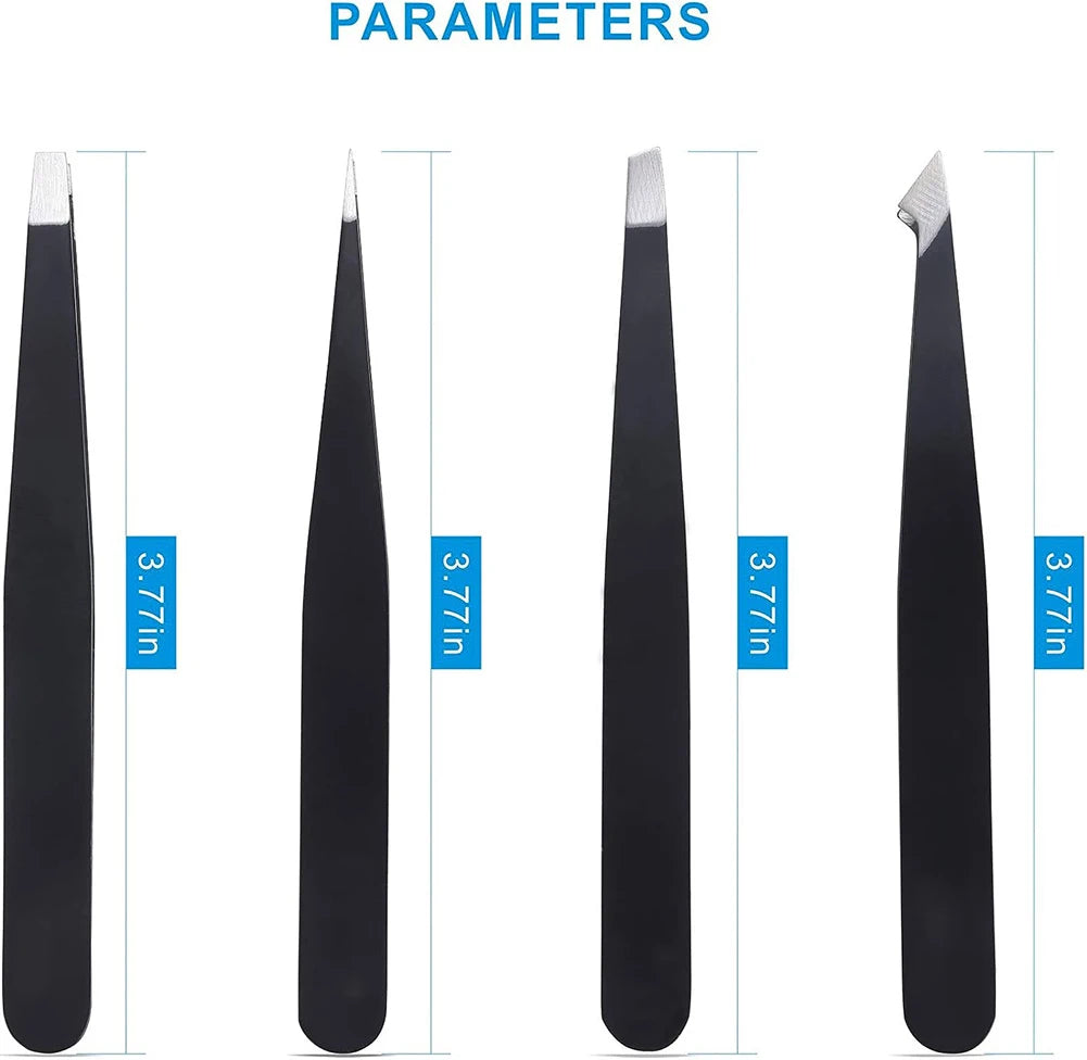 Tweezers Professional Makeup Tools Stainless Steel Eyebrows Facial Qme
