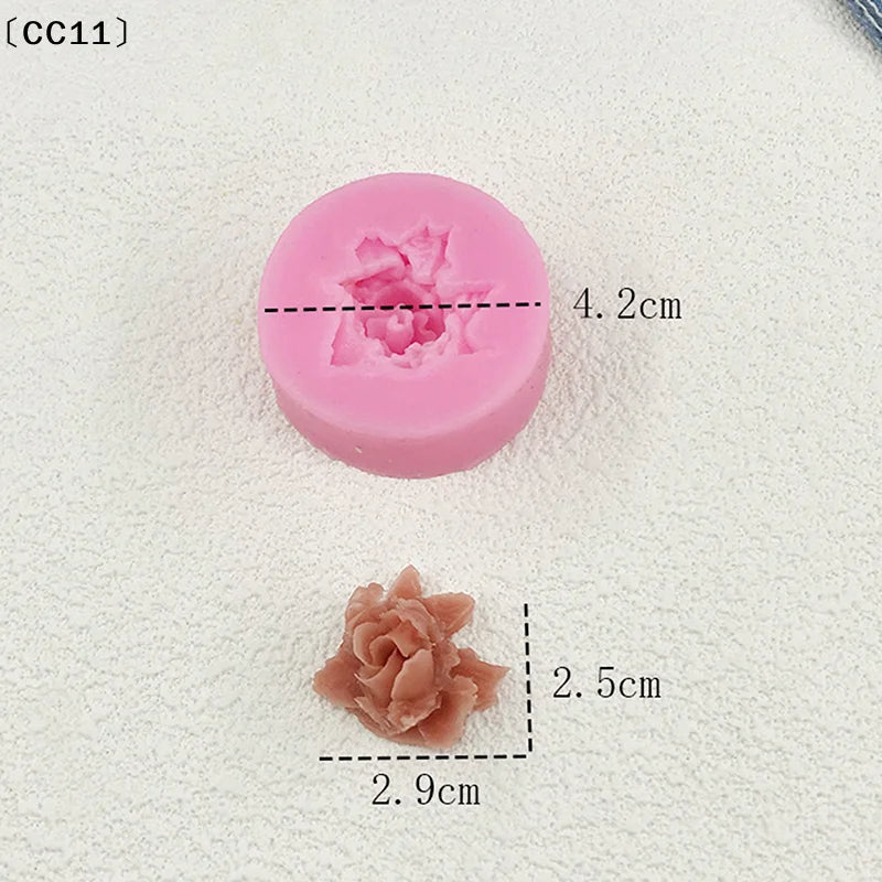 3D Beautiful Roses Silicone Mold DIY Chocolate Cake Fondant Wedding Qme