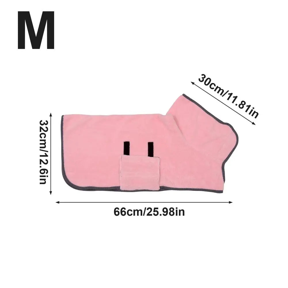 Dog Bath Towel Fleece Microfiber Robe Pet Cat Bathing Supplies Small Qme M China Mainland