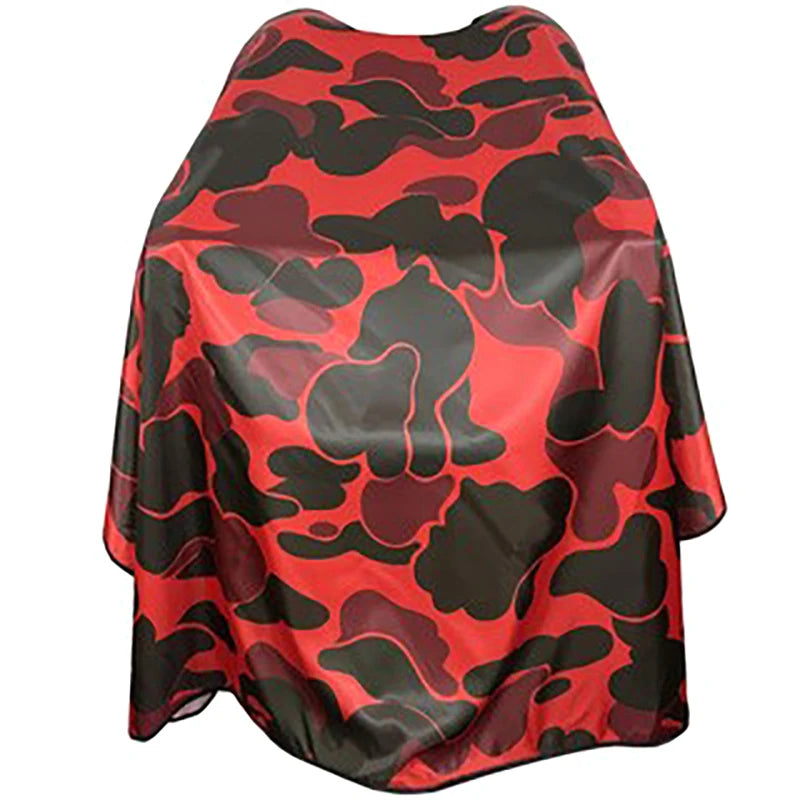 Barber Hairdresser Camouflage Aprons Anti Static Haircut Capes Qme Red