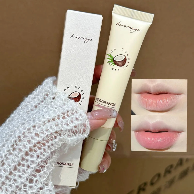 HERORANGE Natural Coconut Lip Milk Moisturizing Balm Autumn Winter Qme