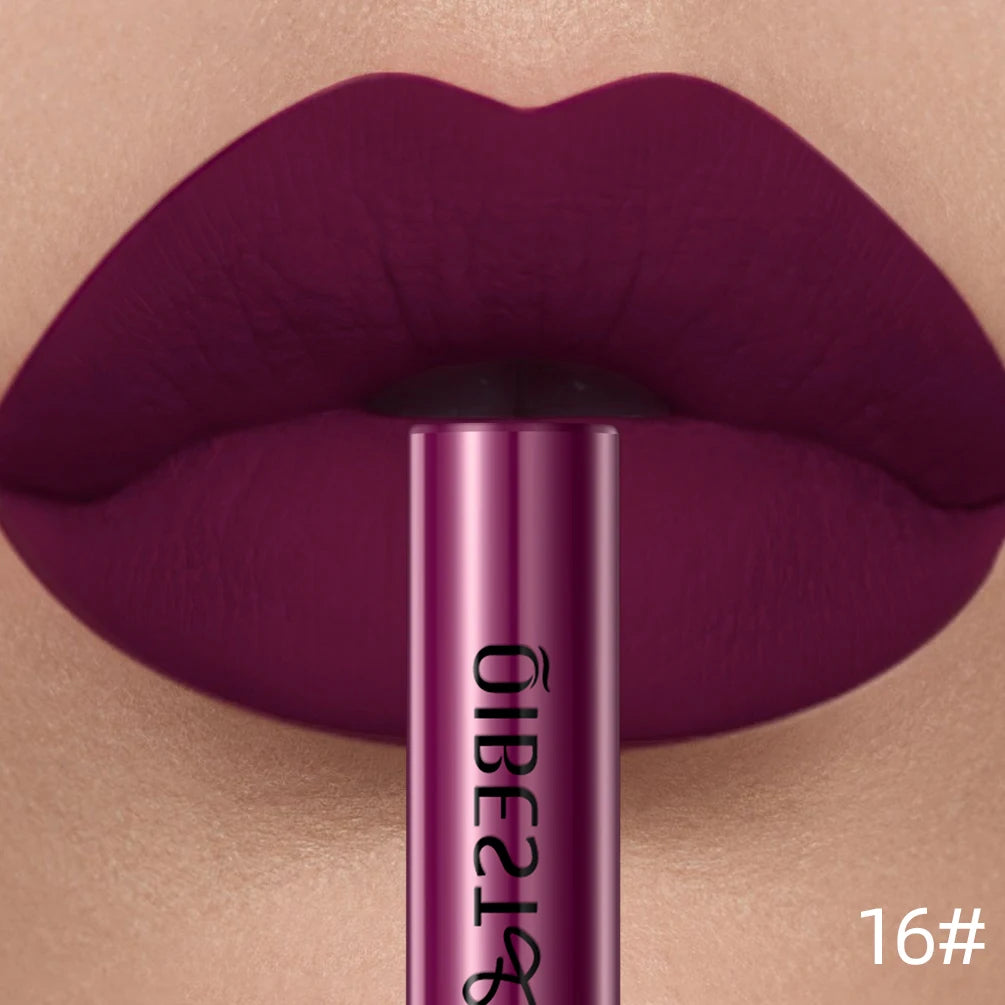 Matte Liquid Lipstick Waterproof Velvet Nude Sexy Red Lip Gloss Long Lasting Nonstick Lip Stain Makeup 24 Colors Hot Lipgloss Qme 16