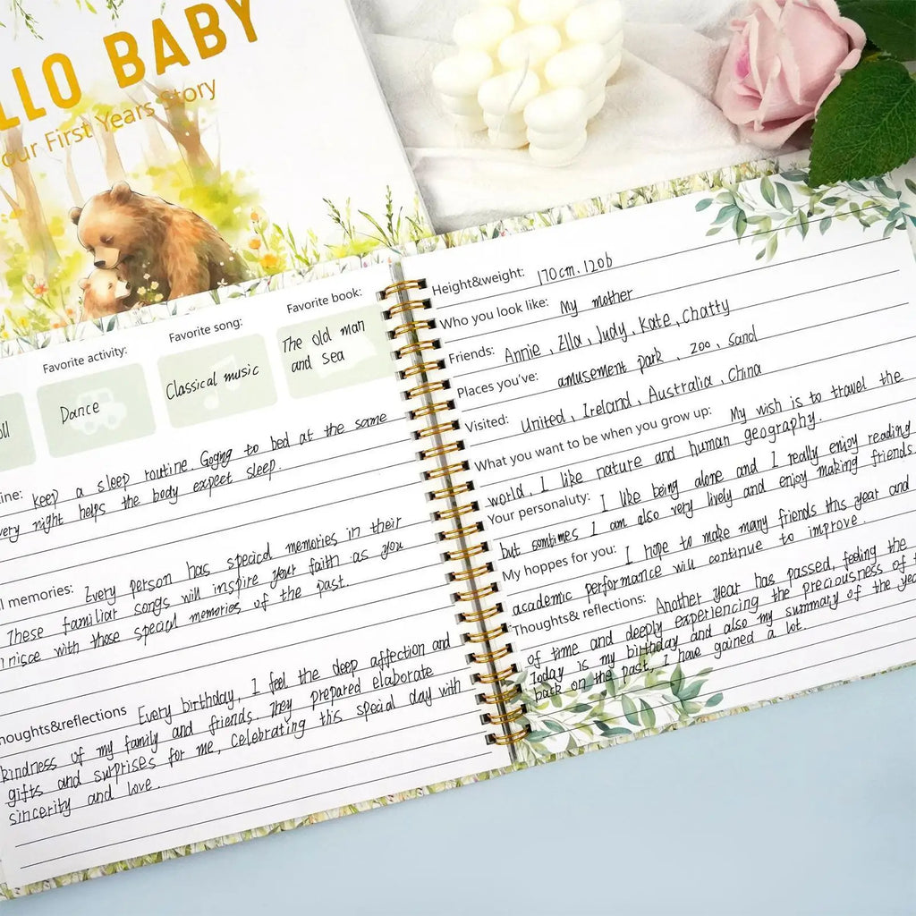 Baby Milestone Book First 5 Year Kids Record Scrapbook Every Event Qme