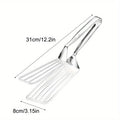 1pc Heavy-Duty Commercial & Home Kitchen Use - Stainless Steel Construction, Non-Slip Grip - Dual-Sided Spatula Qme 1 Pcs Set