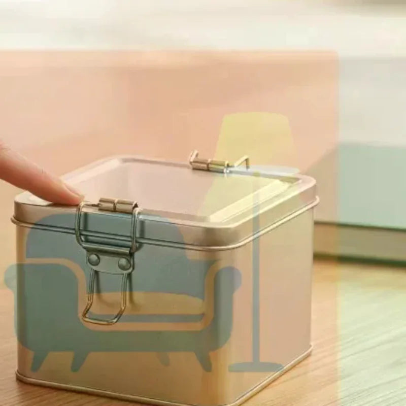 Square Portable Metal Tin Boxes Mini Sealed Storage For Candy Pills Coin Jewelry Home Organizer Qme