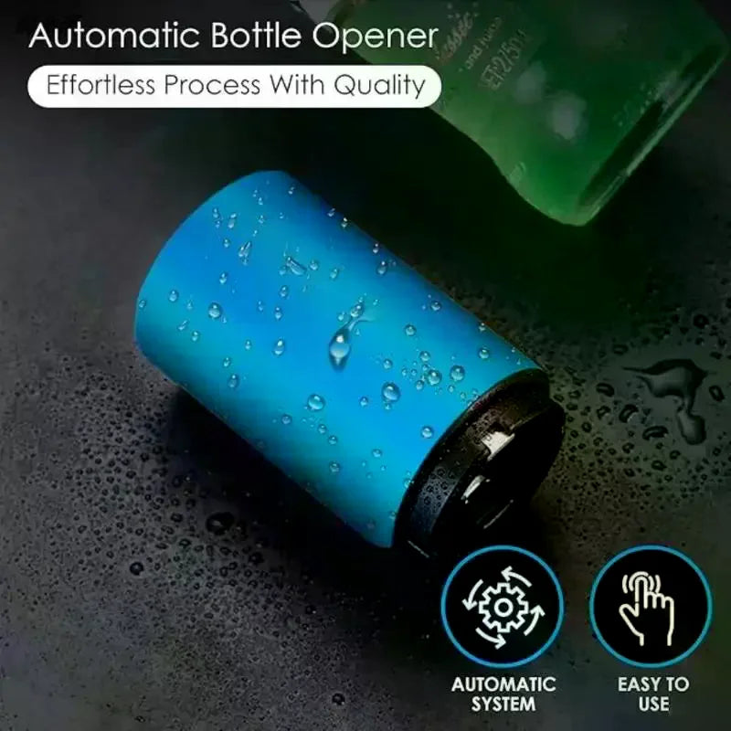 Automatic Stainless Steel Beer Bottle Opener Magnet Beer Opener Stainless Steel Push Down Opener Wine Kitchen Bar Tools Qme