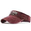 Unisex Embroidery Empty Top Baseball Caps Outdoor Adjustable Casual Hip Hop Hat Ball Sports Running Climbing Sunscreen Hat Qme Wine Adjustable