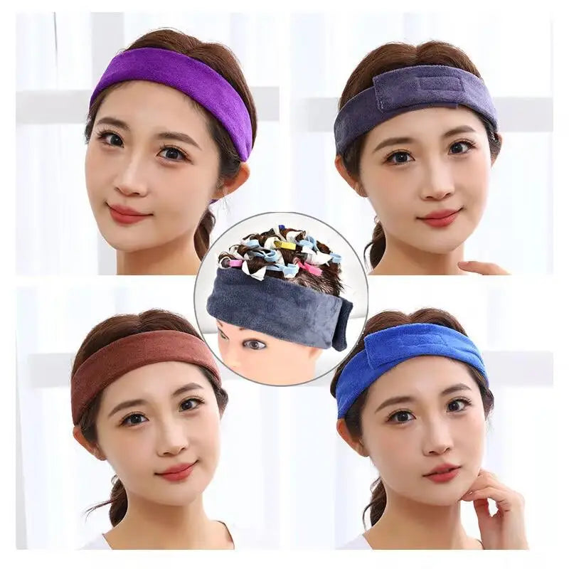 Perm Hair Headband Make Up Wrap Head Cloth Band Adjustable Towel Qme
