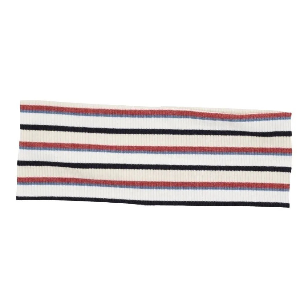 Sweet Elastic Striped Headband Wide Band Non Slip Sports Headwrap Soft Breathable Yoga Hairband Pilates Qme Red