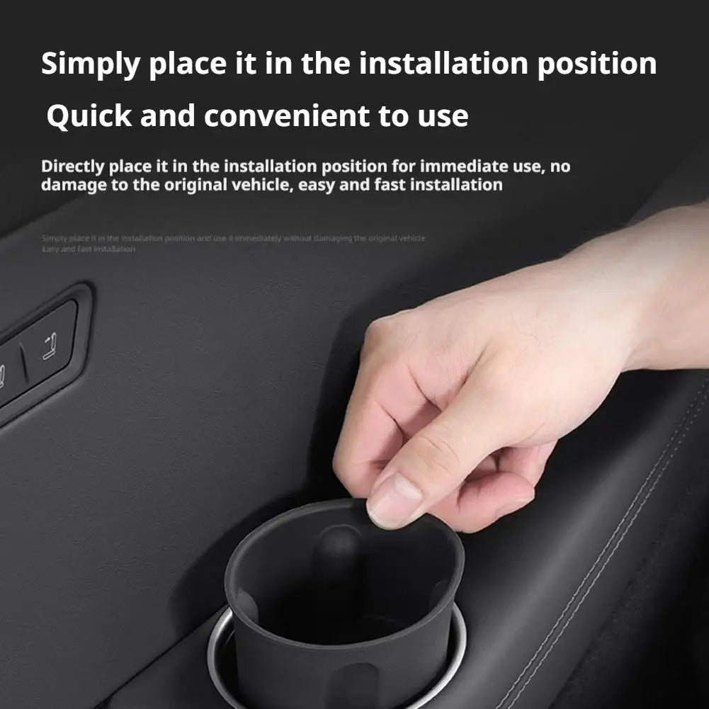 Water Cup Sleeves Tesla Model YL2026 Silicone Holder Insert Center Qme