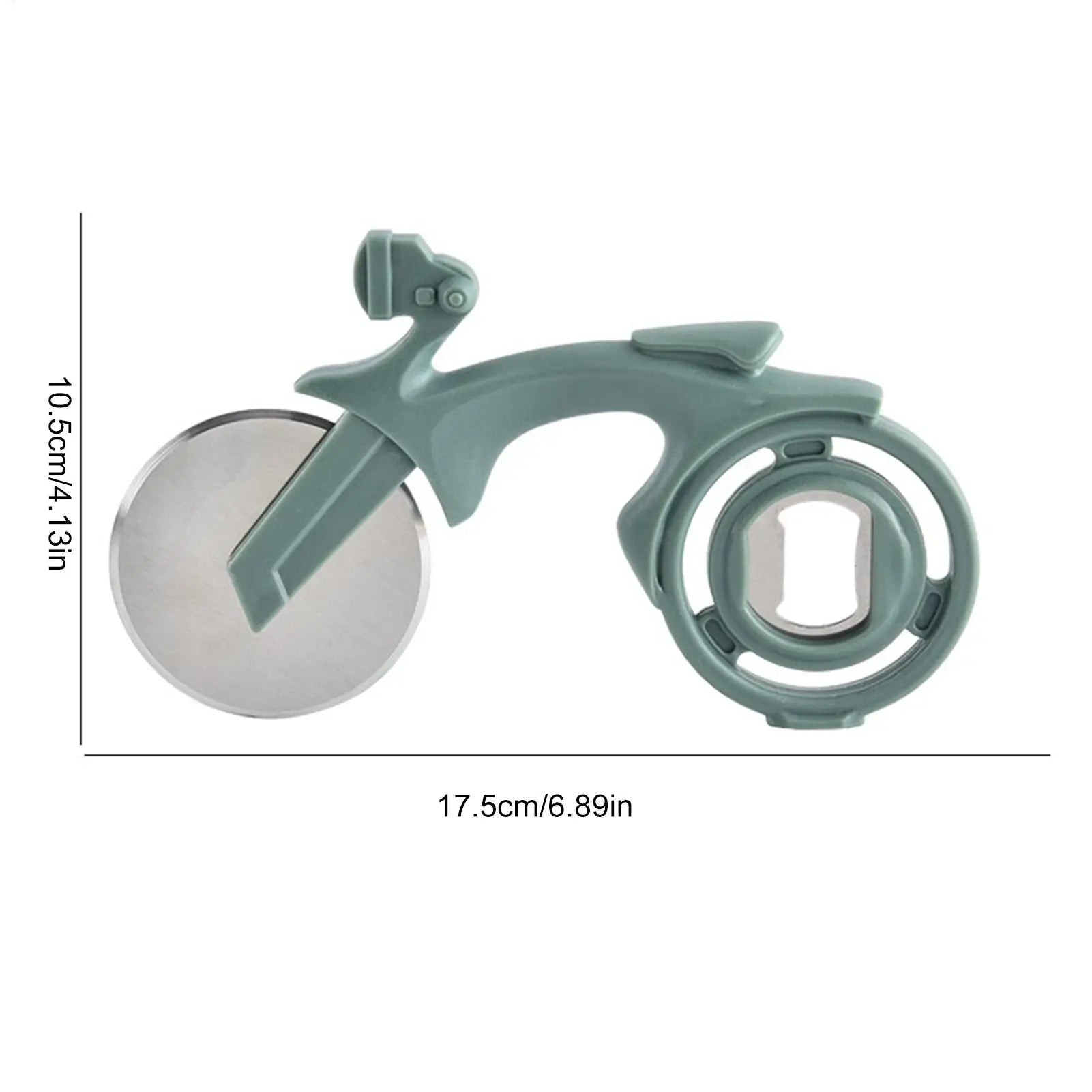 Pizza Wheel Cutter Stainless Steel Funny Bike Kitchen Gadgets Pie Qme
