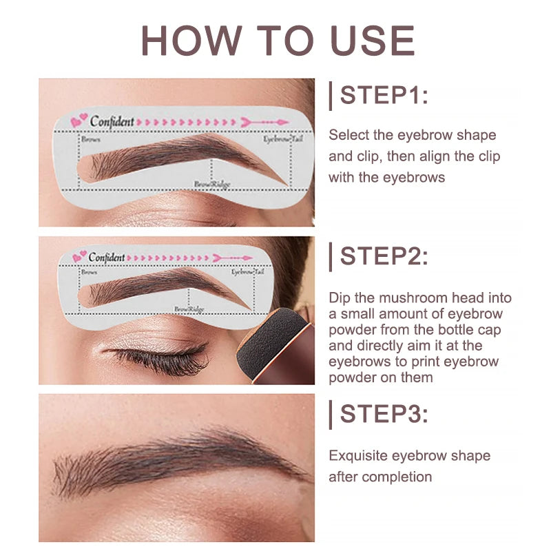 Waterproof Eyebrow Powder Long-lasting Fixing Easy Apply Suitable Qme