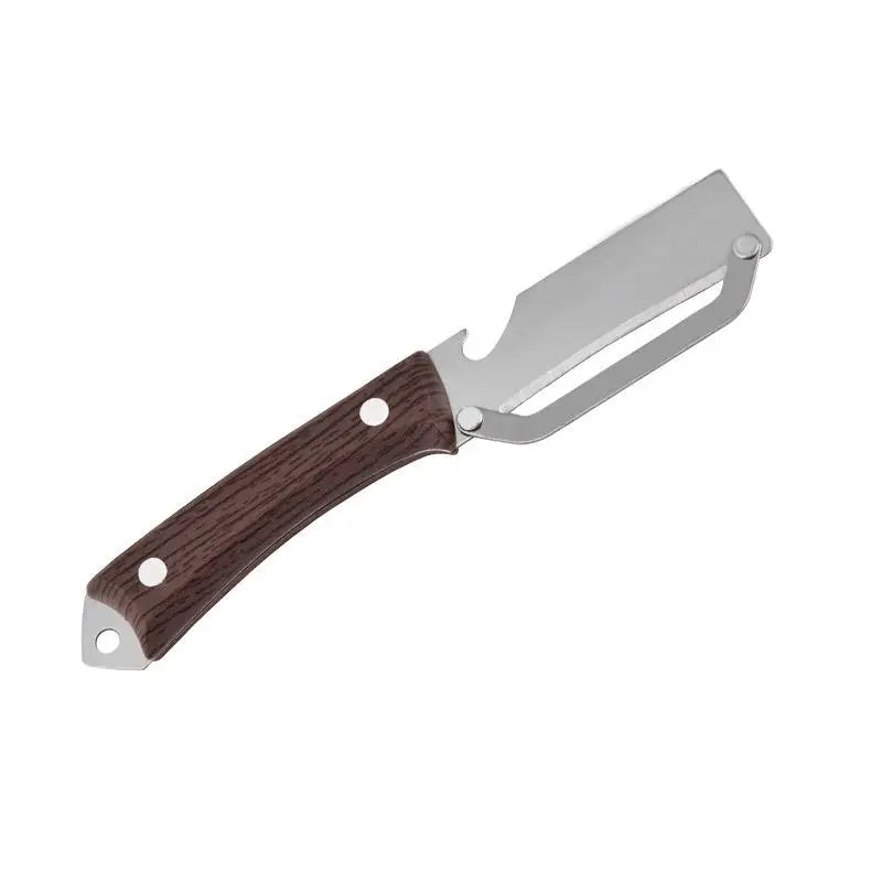 3-in-1 Serrated Peeling Knife Premium Vegetable Peeler Handle Bottle Qme A5