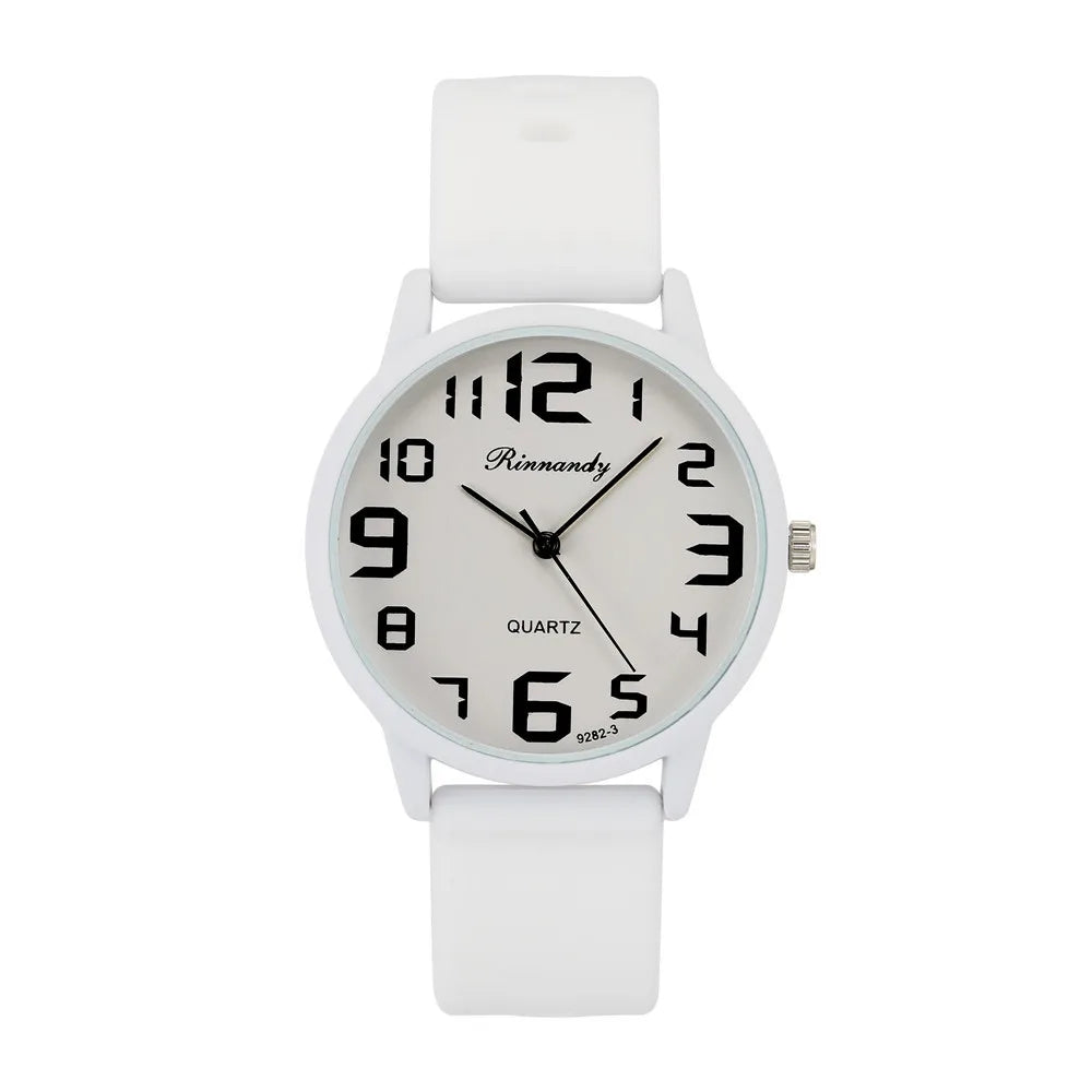 Reloj Mujer Fashion Women Silicone Quartz Watch Ladies Clock Trend Students White Jelly Watches Gifts for Girls Relogio Feminino Qme