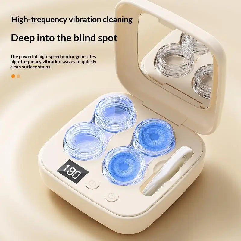 Contact Lens Cleaner Machine Portable C Charger Soft Cleaning Device Qme