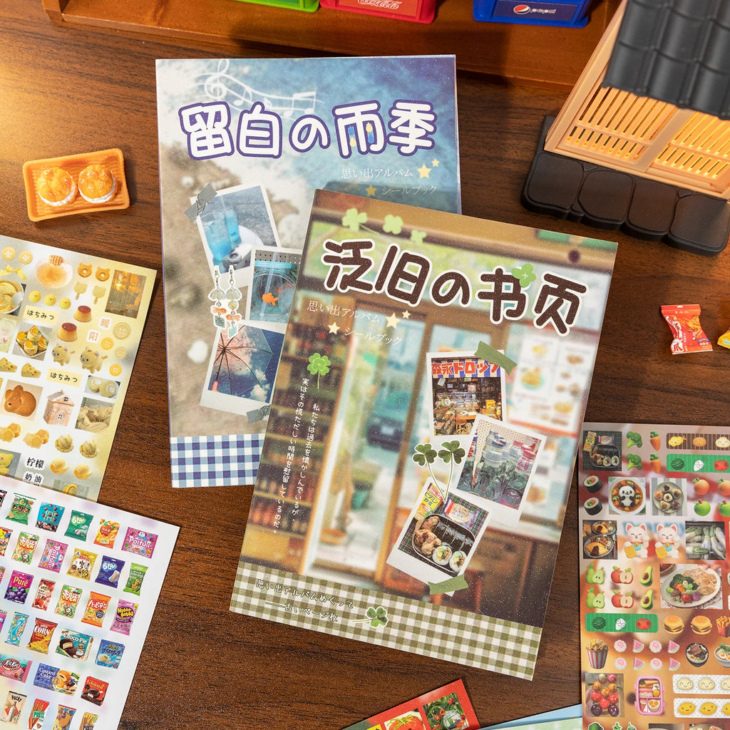 Memories Theme Die-Cut Sticker Book 29 Sheets for Scrapbooking Journal DIY,Planner Collage Diary Decoration Supplies Qme
