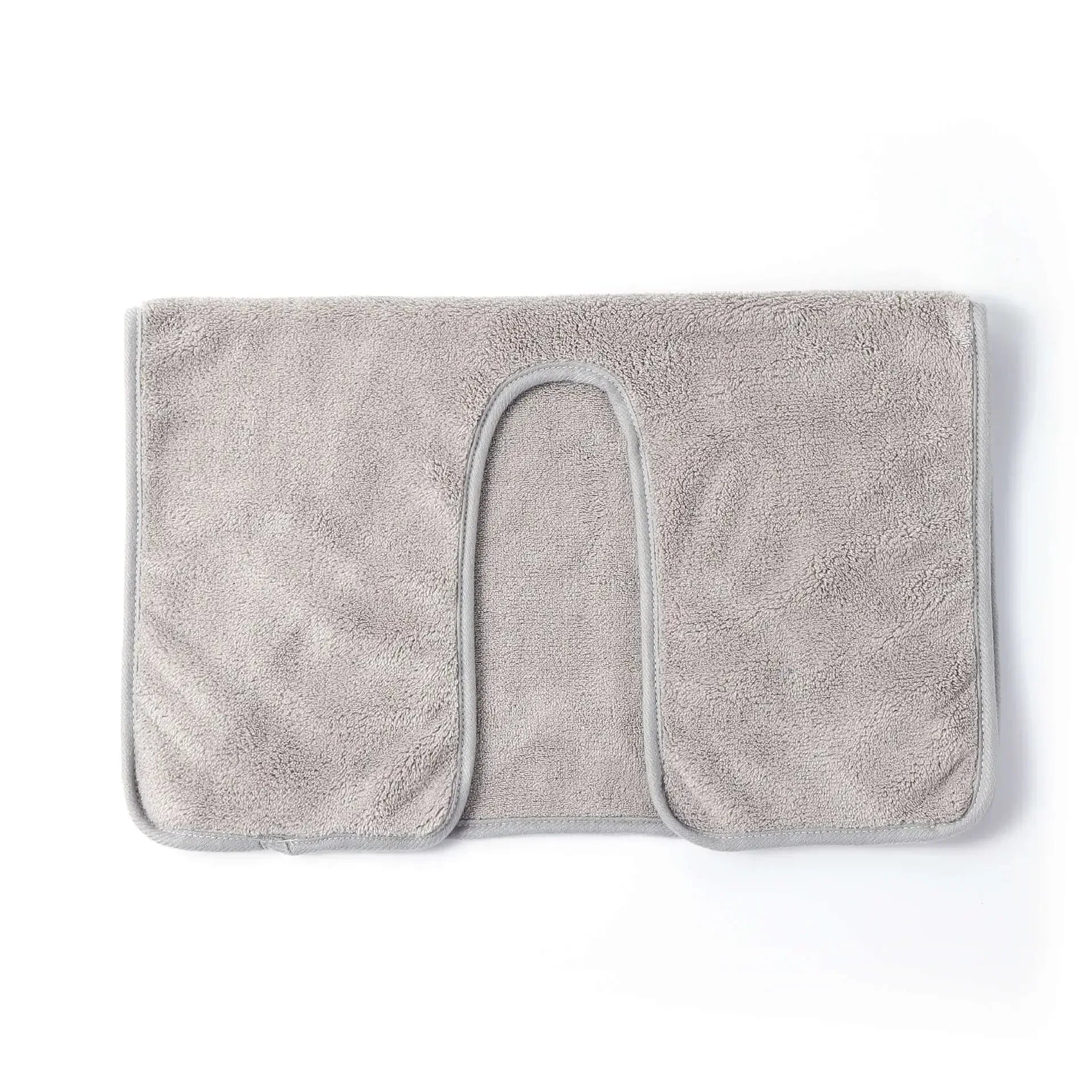 Professional U-shape Facial Towel Microfiber Spa Face Wrap Skincare Qme Light Grey