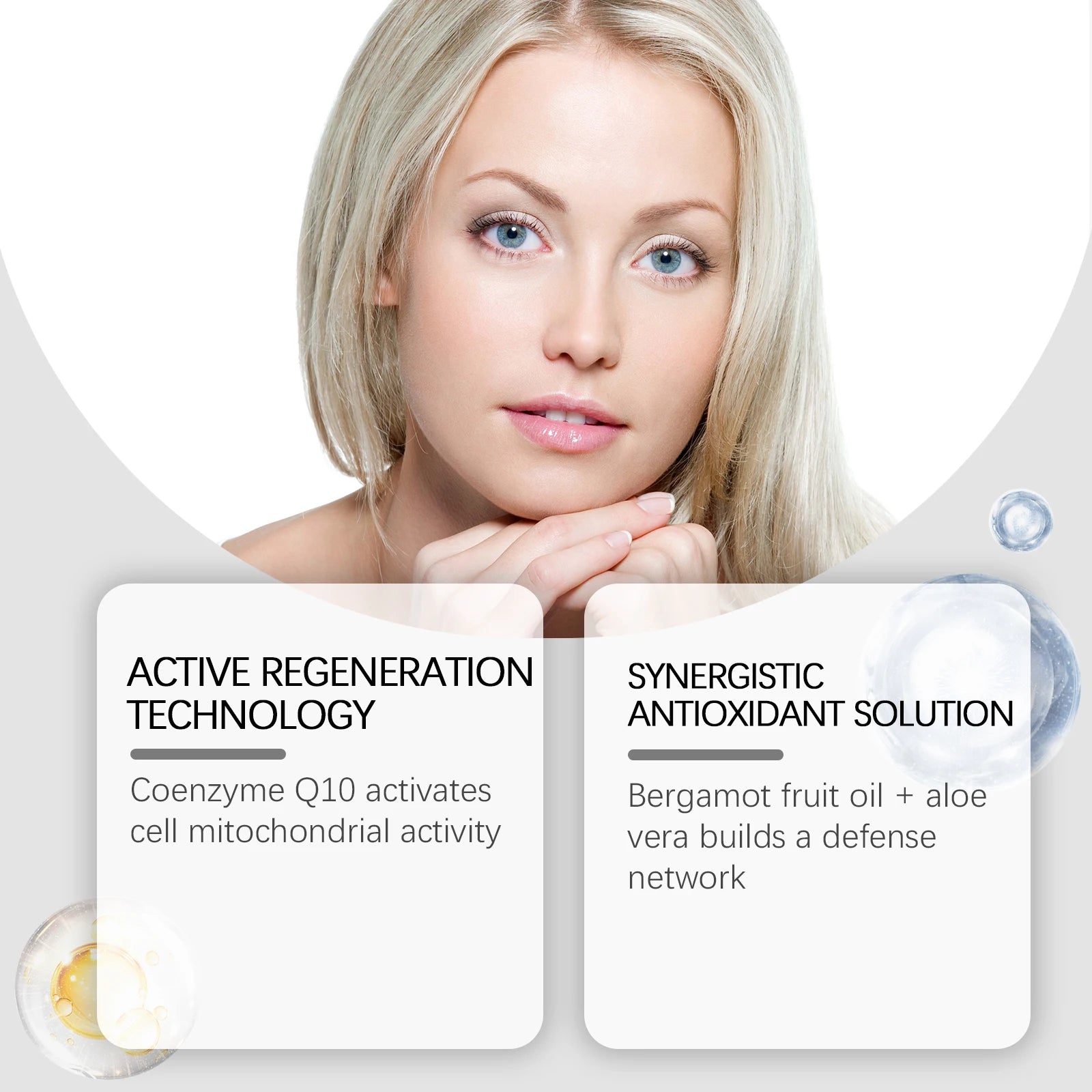 Face & Neck Firming Serum Deep Nourish Fade Fine Lines Lifting Tighten Skin Topical Co-Enzyme Q10 Universal Anti-Aging Serum Qme