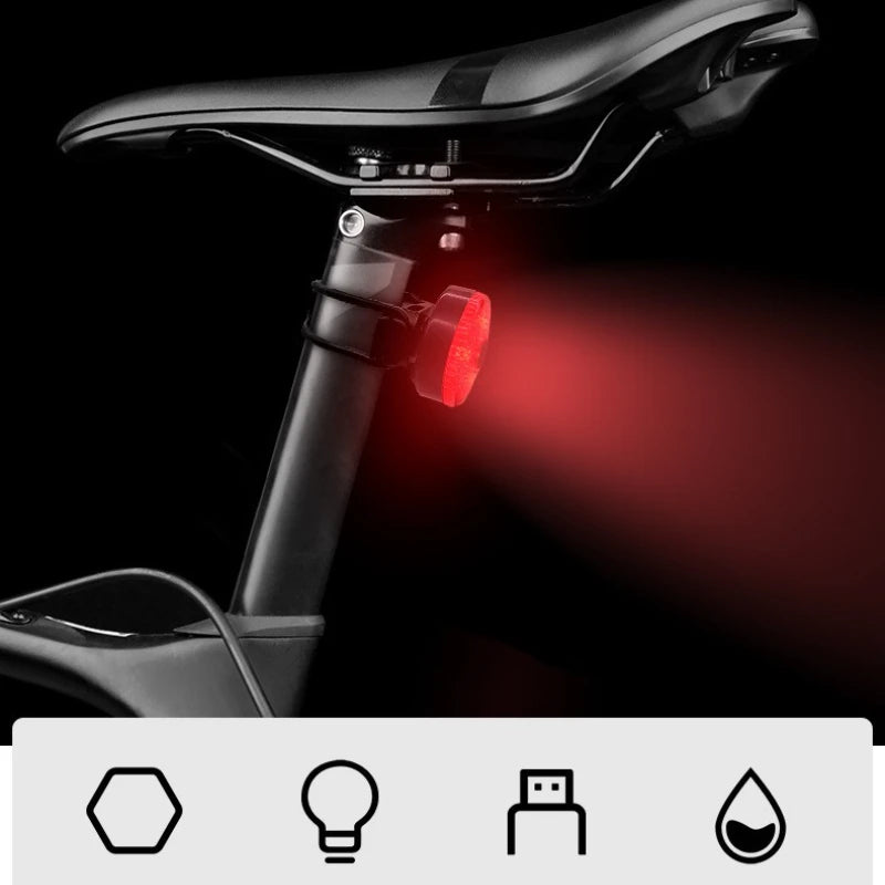 Strap Bicycle USB Charging Creative Tail Light Mountain Bike Outdoor Qme