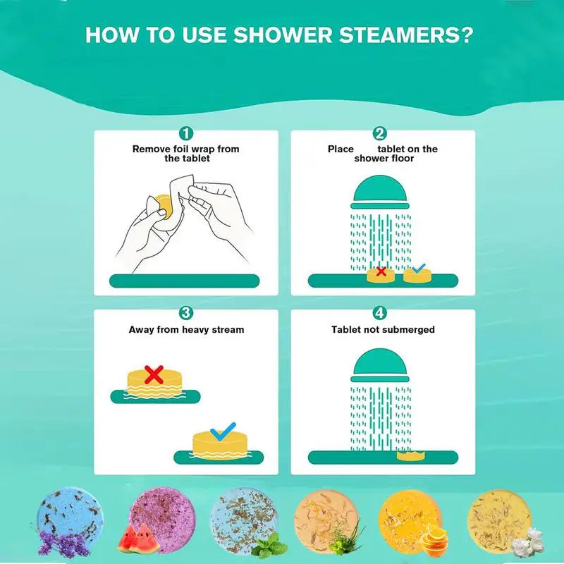 Shower Steamers Advent Calendar Aromatherapy Bombs Self Care Qme
