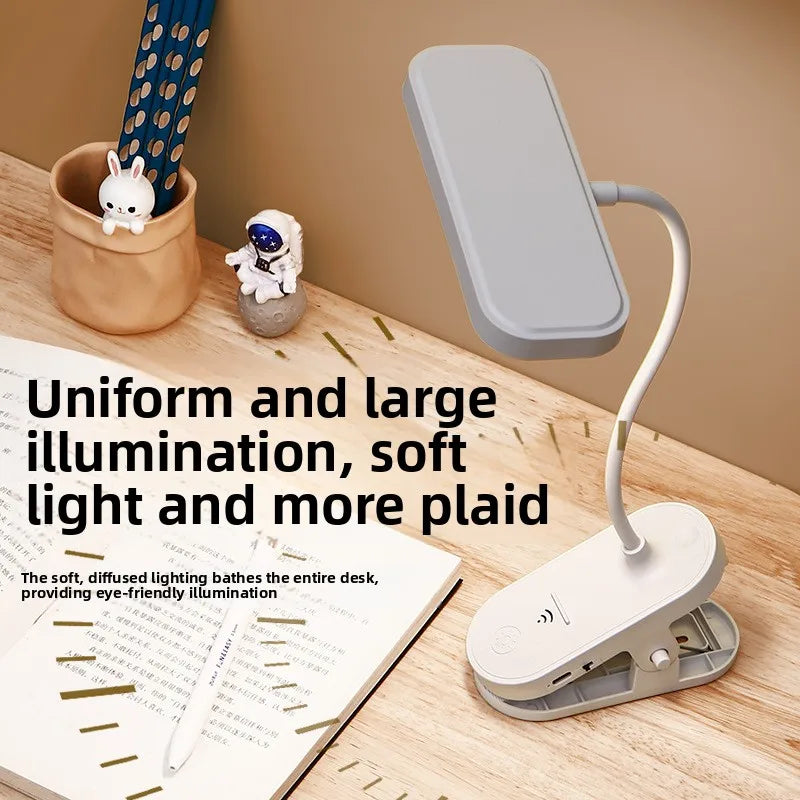 Clip-on LED Reading Lamp USB-Charged Portable Light Reduce Eye Strain Qme