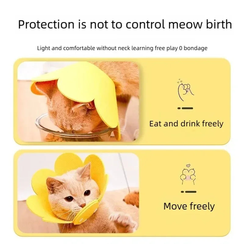B Soft Adjustable Flower Shaped Pet Recovery Collar, Elizabethan Protective Collar Anti-Bite Healing Aid for Puppy Kitten Qme