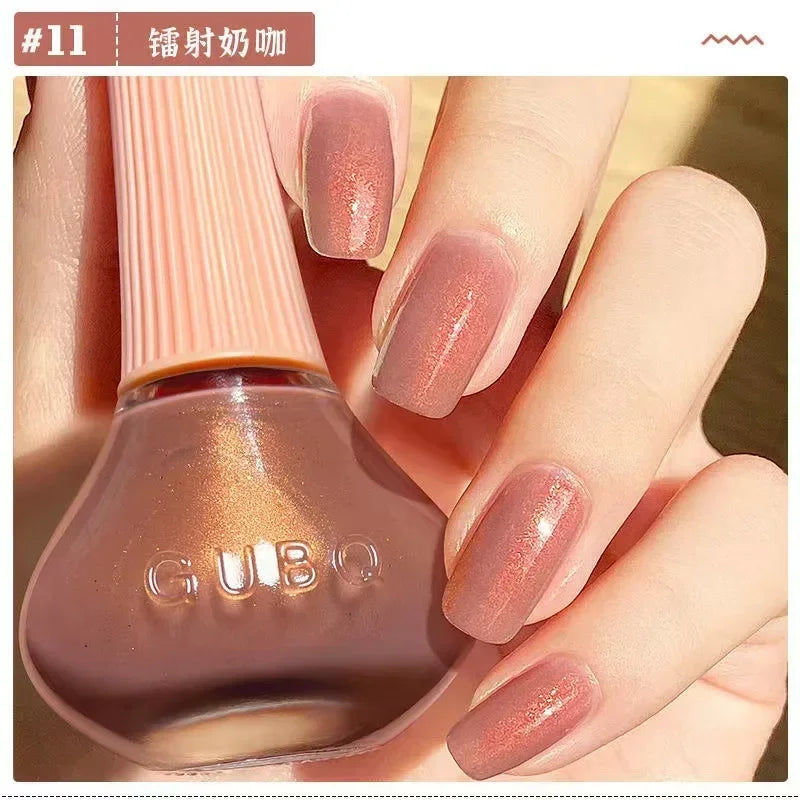 45 Colors Nail Polish Oil-based Nails Polish No-bake Quick Dry Non-tear Small Glitter Nail Gel Transparent Red Nail Art Qme 11