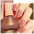 45 Colors Nail Polish Oil-based Nails Polish No-bake Quick Dry Non-tear Small Glitter Nail Gel Transparent Red Nail Art Qme 11