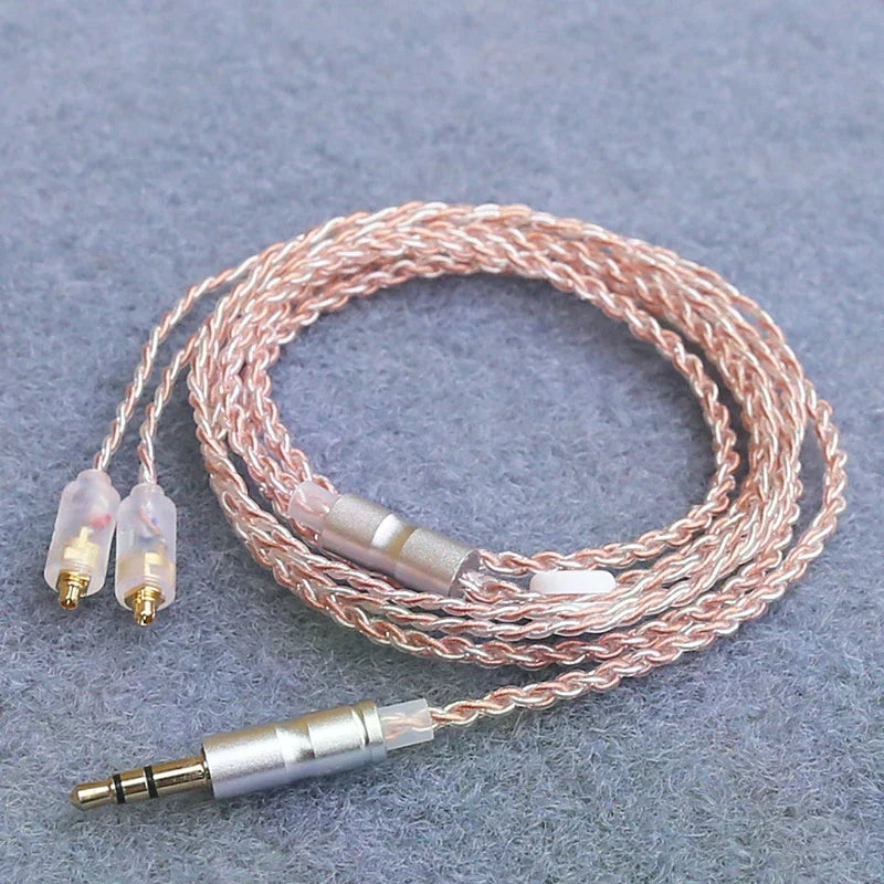 Hifi Earphone Upgrade Cable MMCX 1 2m Silver Plated Core IE200 IE300 Qme
