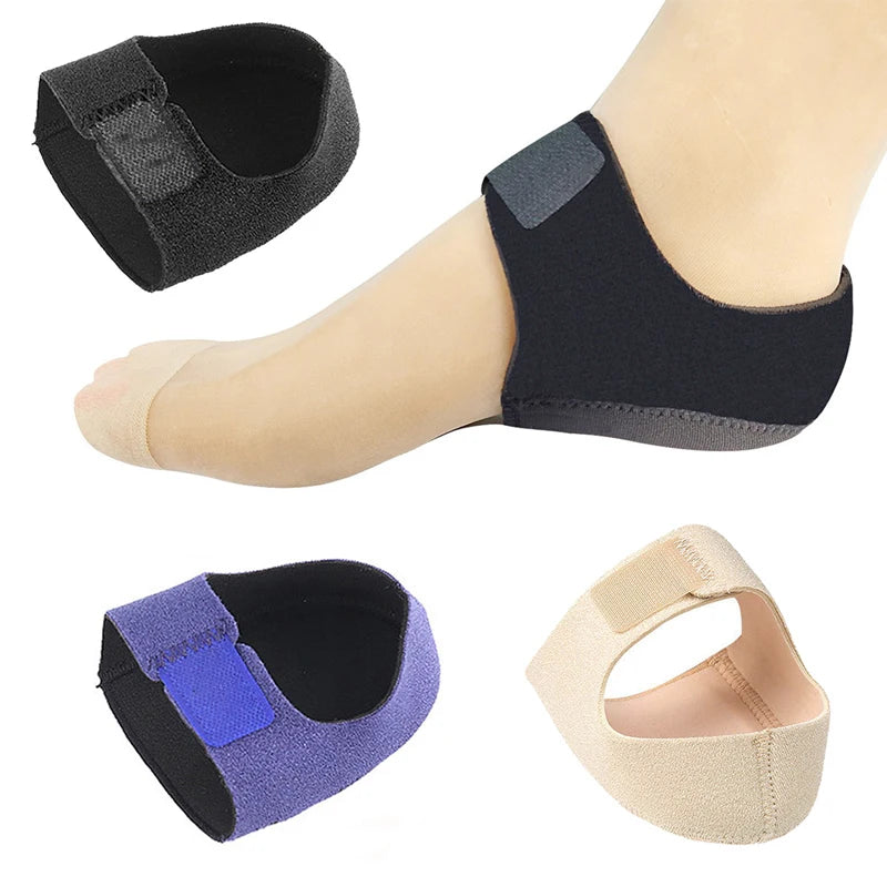1 Pair Silicone Heel Pads Shock Absorption Relieving Leg Pressure Qme