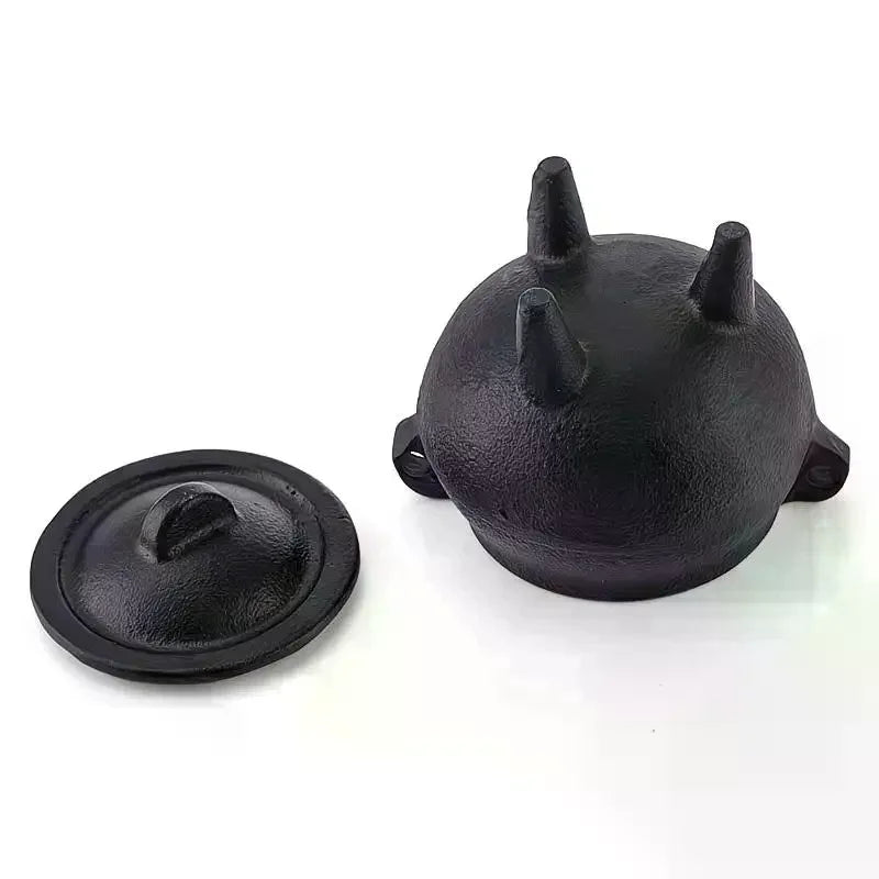Mini Cast Iron Sandalwood Incense Holder Sage Smudge Pot Burner Home Decor Suitable For Meditation Yoga Halloween Qme