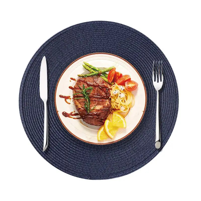 Round Home Placemat Insulation PP Dining Table Mat Biodegradable Qme A4