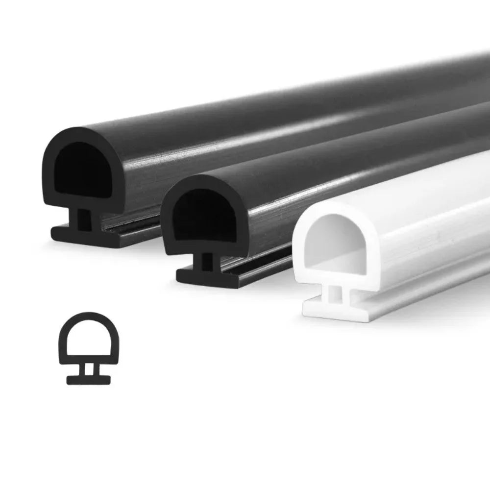 10M Silicone Sealing Strip for Doors and Windows Windproof Warm Durable Shock-absorbing Buffering Anti-collision Sealing Strip Qme