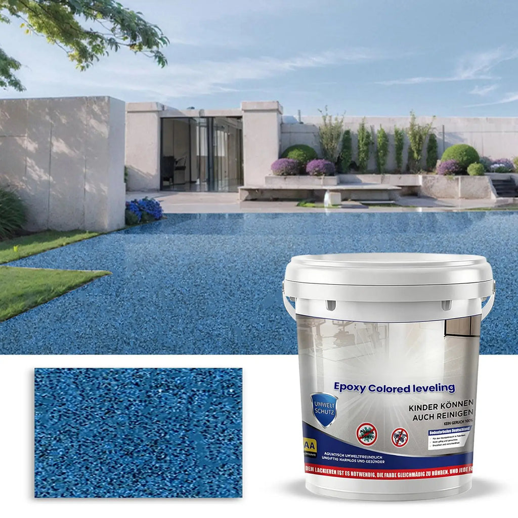 500ml Garage Floor Paint Quick Drying High-Gloss Self-Leveling Coating Epoxy Colored Sand Floor Paint For Indoor Outdoor Garage Qme