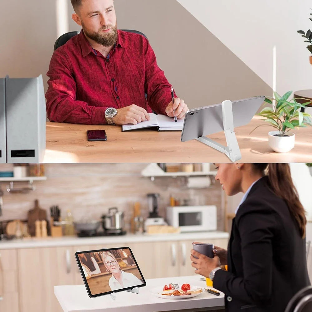 Portable Foldable Tablet Stand Multifunctional Adjustable Angle Phone Stand Tablet Universal Holder Accessories for iPad Air/Pro Qme
