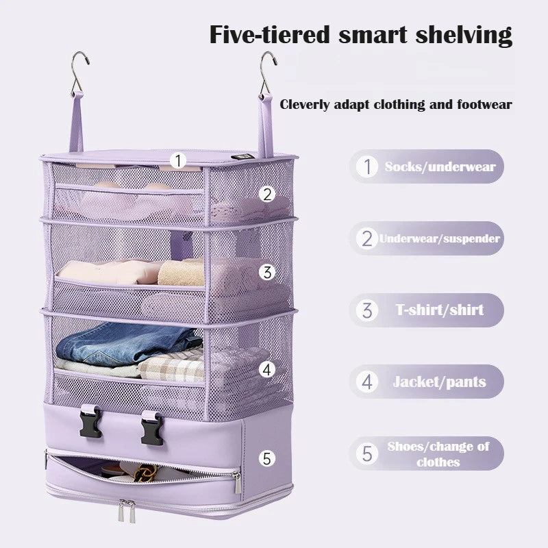 Portable Travel Hanging Organizers Multilayer Clothes Underwear Qme