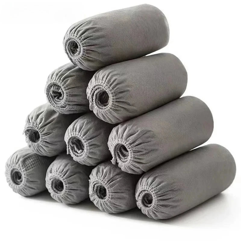300/200/100PCS Disposable Boot Shoe Covers Foot Booties Shoe Coverings Non Slip Shoe & Boot Covers for Indoor Home Workplace Qme Gray 300PCS