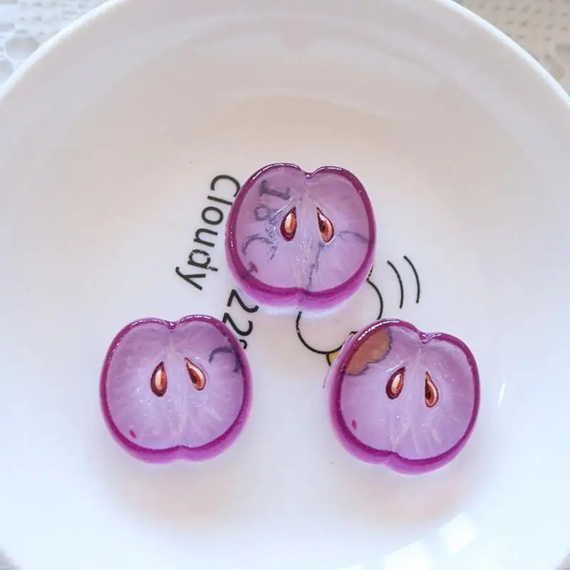 10PCS Mini Adorable Watermelon Flat Back Cabochons Kawaii Fruit Pieces for DIY Scrapbook Gift Wrapping Decor Qme StyleF