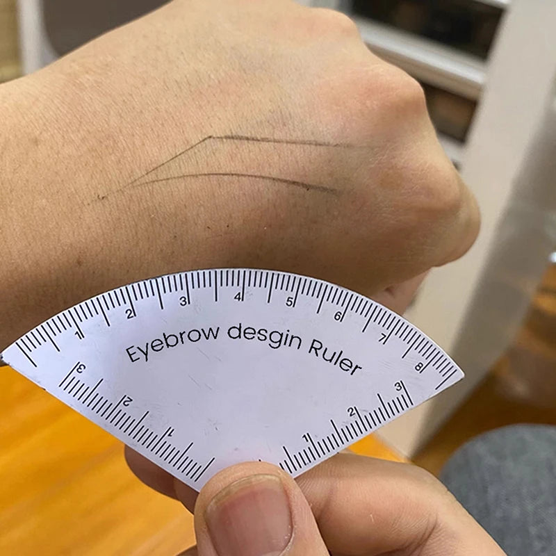 Reusable Fast Drawing Eyebrow Design Ruler Microblading Mapping Tool Qme 3PCS