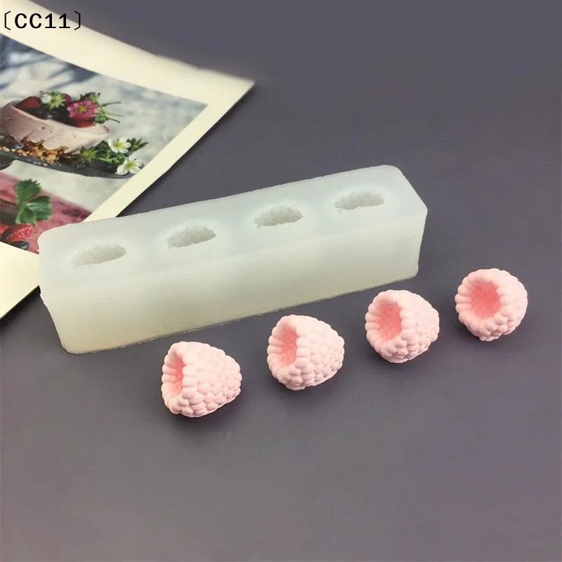 Small Raspberry Mousse Candy Mold Baking 3D Pudding Dessert Chocolate Qme