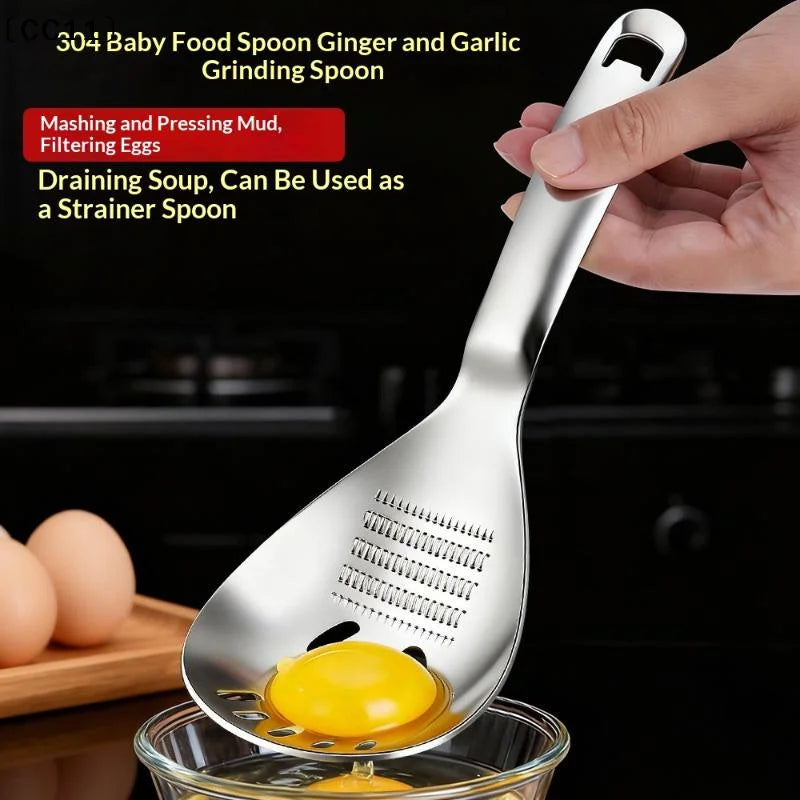 Multifunctional Stainless Steel Kitchen Utensil Cooking Garlic Ginger Qme