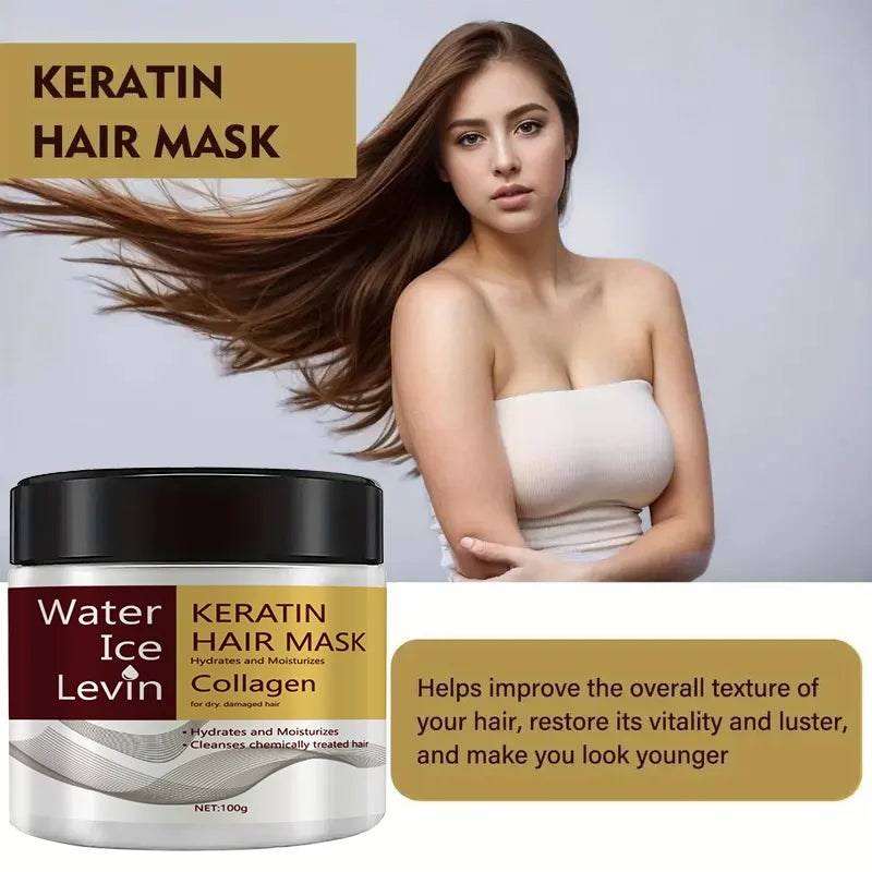 Keratin Collagen Hair Mask Dual Oil Control Moisturizer Conditioner Soft Smooth Frizz Damaged Repair Revitalize Hair Care Qme
