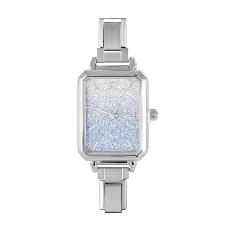 Wholesale 2026 Stainless Steel Watch Head Bracelet 9mm DIY Italian Charm Fashion High Quality Women Men's Premium Square Watches Qme Style 19