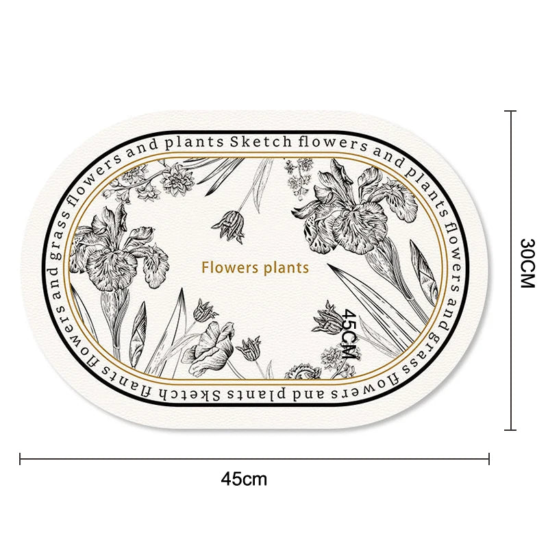 Restaurant Heat-insulating Mats Pu Leather Placemat Waterproof Qme A 0