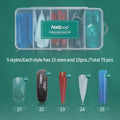Nailpop Colourful Clear Nail Dual Form Embedded Design Shape Full Qme JMT03-Colored 75