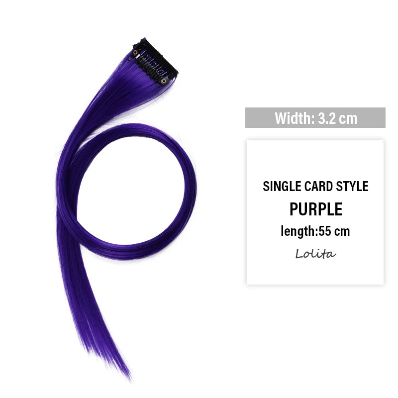 Colored Clip-in Hair Extensions High-temp Matte Fiber Seamless