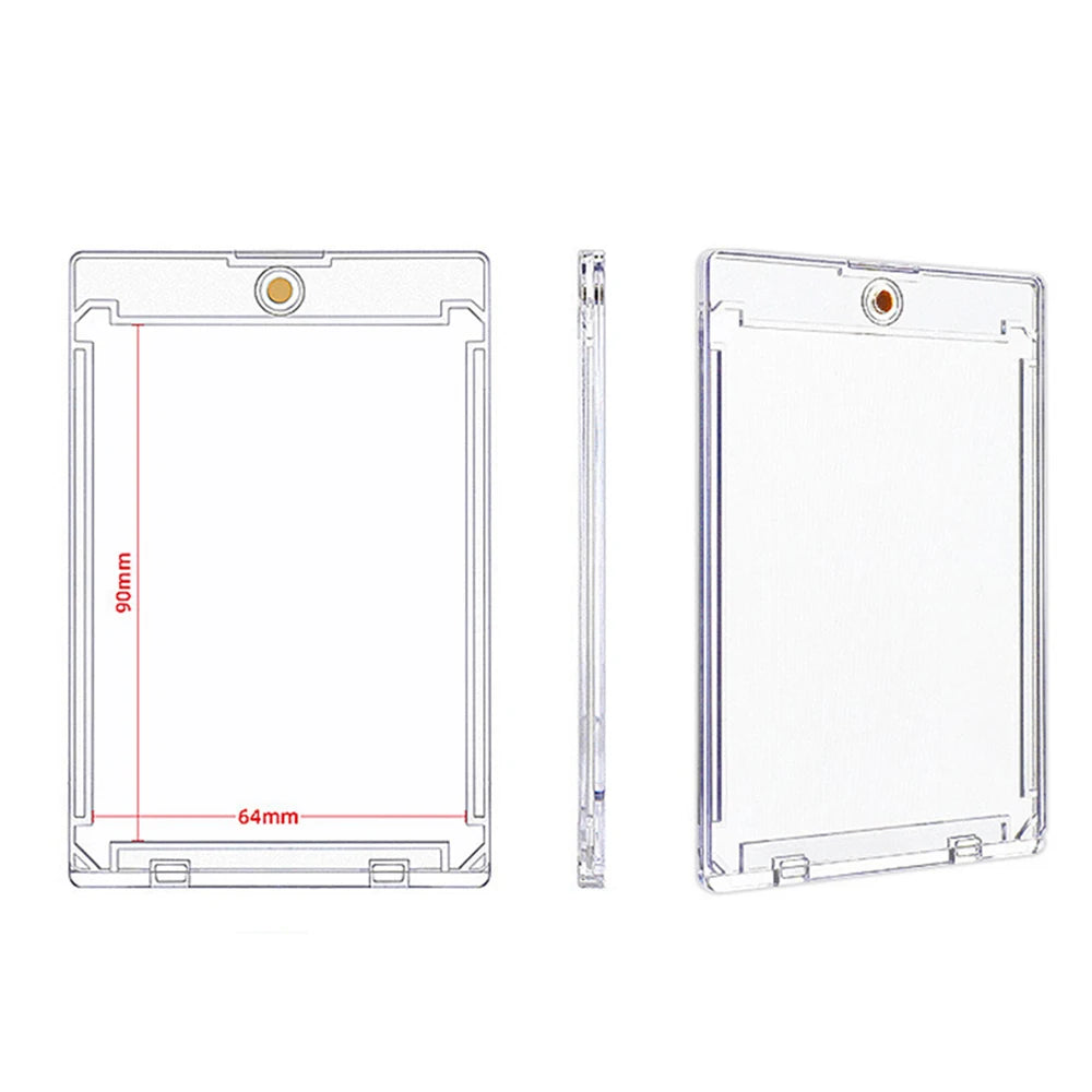 1/5/10PCS Clear Card Holder Magnetic Attraction Type Gaming Sports Trading Card Display Case Kpop Idol Photo Protective Sleeves Qme