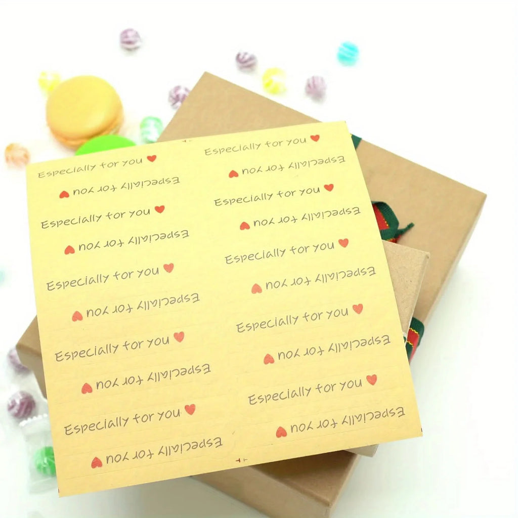 Especially For You Long Kraft Paper Sticker Scrapbooking Labels Gift Sticker, Self-adhesive DIY Paper Label Qme
